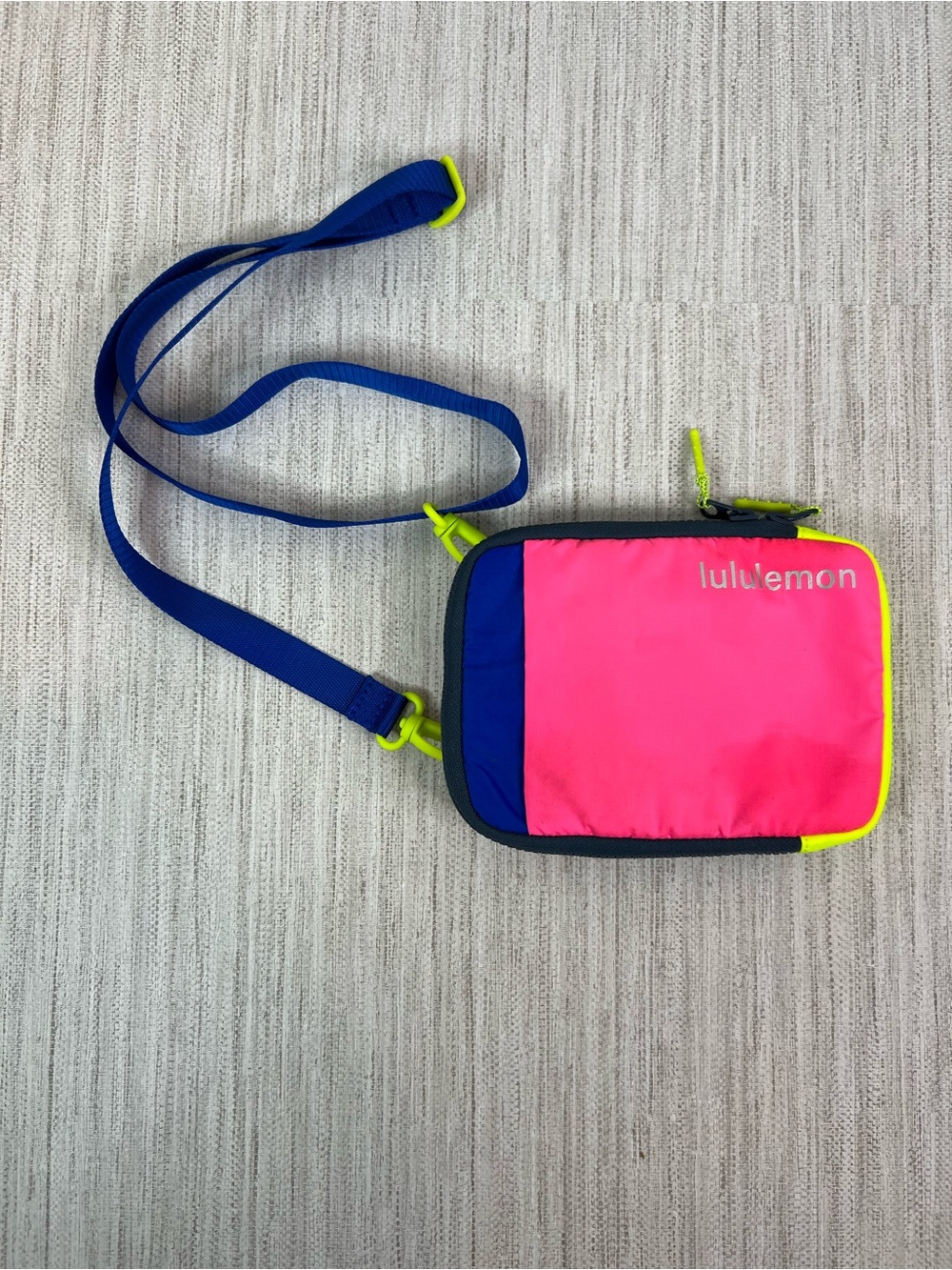 lululemon athletica Kids Neon Pink and Royal Blue Crossbody Bags